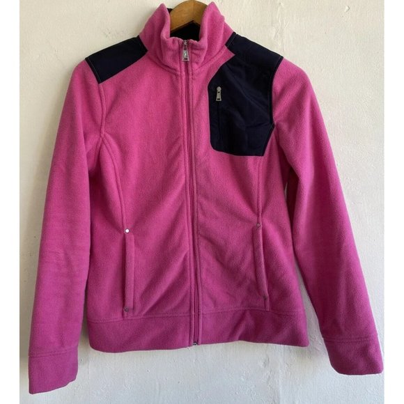 COPY - LRL Ralph Lauren Active Fleece Jacket Womens Small Pink Black Full Zip P… - Picture 1 of 8